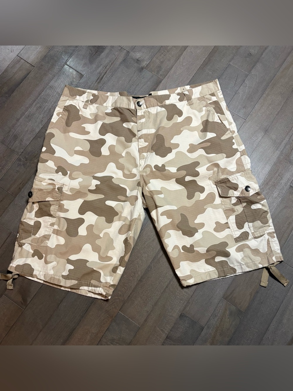 Southpole Desert Camo Cargo Shorts Mens 46 Ripstop Cotton Military Style LN